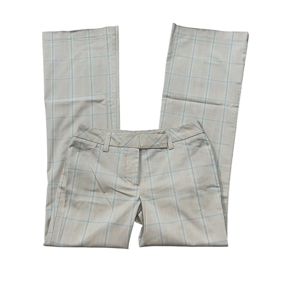 y2k low rise & blue plaid straight trousers size 3